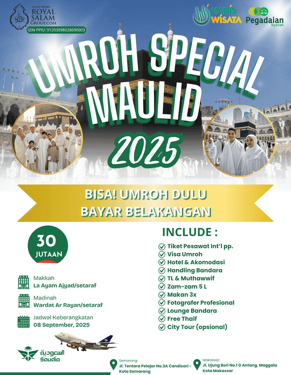 Paket Umroh Maulid Nabi 2025 Hadis Wisata Semarang